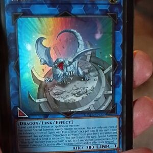 Mystical Dragon Holographic Card - Blue and Red
